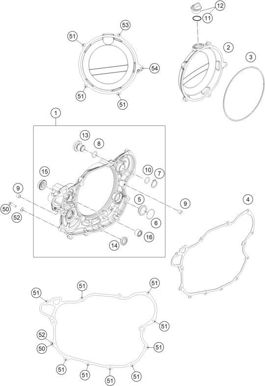 Explosionsgrafik KUPPLUNGSDECKEL