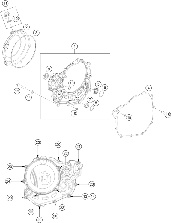 Explosionsgrafik KUPPLUNGSDECKEL