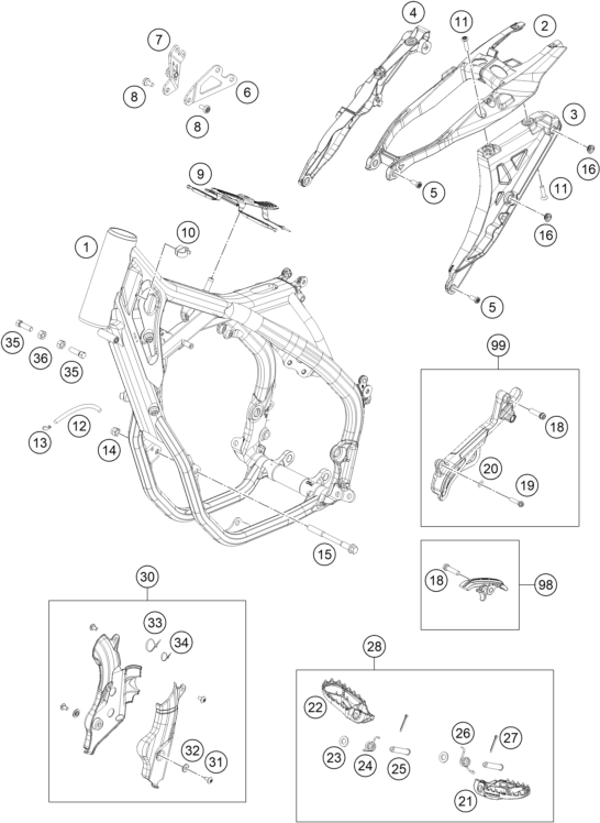 Explosionsgrafik RAHMEN