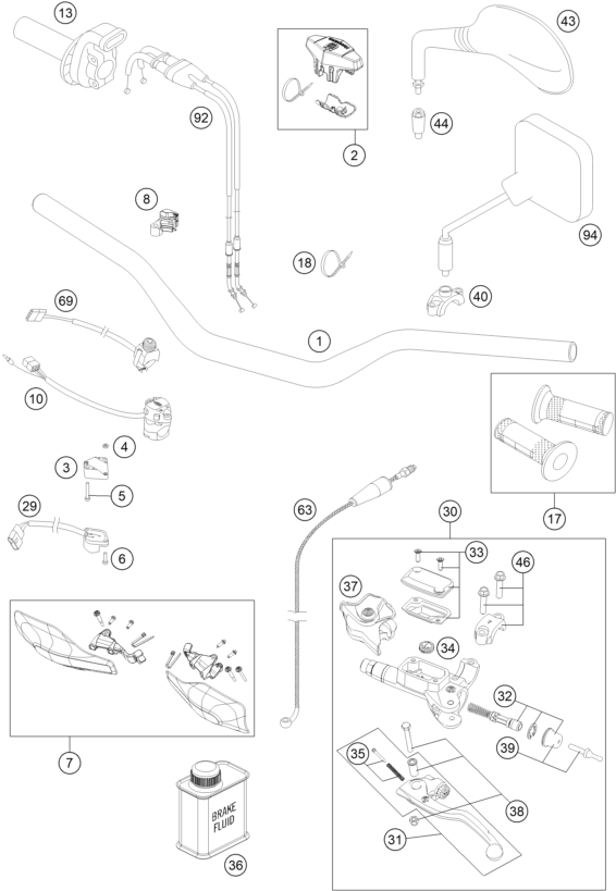 Explosionsgrafik LENKER, ARMATUREN