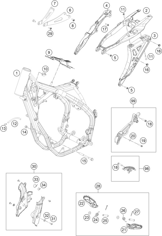 Explosionsgrafik RAHMEN
