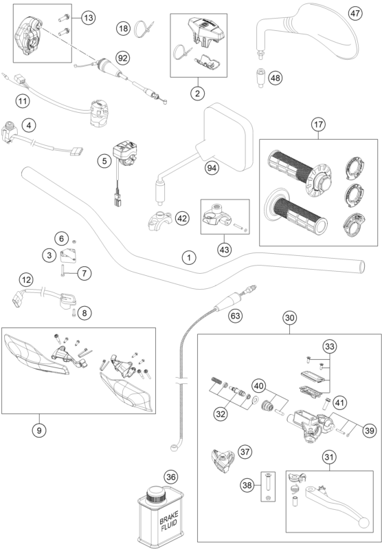 Explosionsgrafik LENKER, ARMATUREN