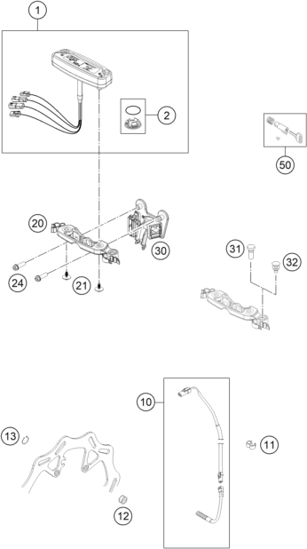 Explosionsgrafik INSTRUMENTE / SCHLOSSSYSTEM