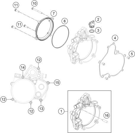 Explosionsgrafik KUPPLUNGSDECKEL