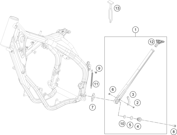 Explosionsgrafik SEITEN- / MITTELSTÄNDER