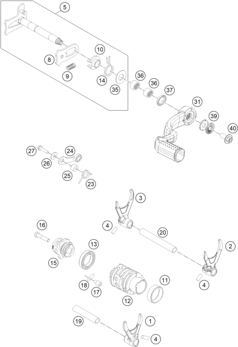 Explosionsgrafik SCHALTUNG