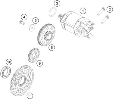 Explosionsgrafik ELEKTROSTARTER