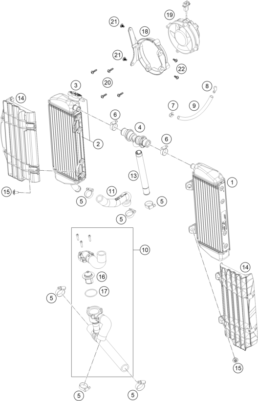 Explosionsgrafik KÜHLSYSTEM