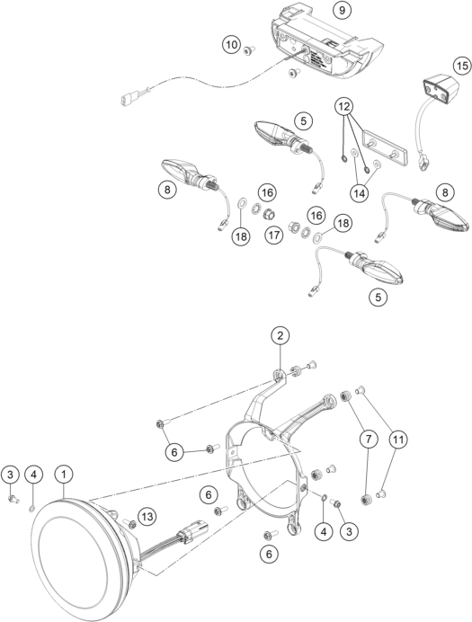 Explosionsgrafik LICHTANLAGE