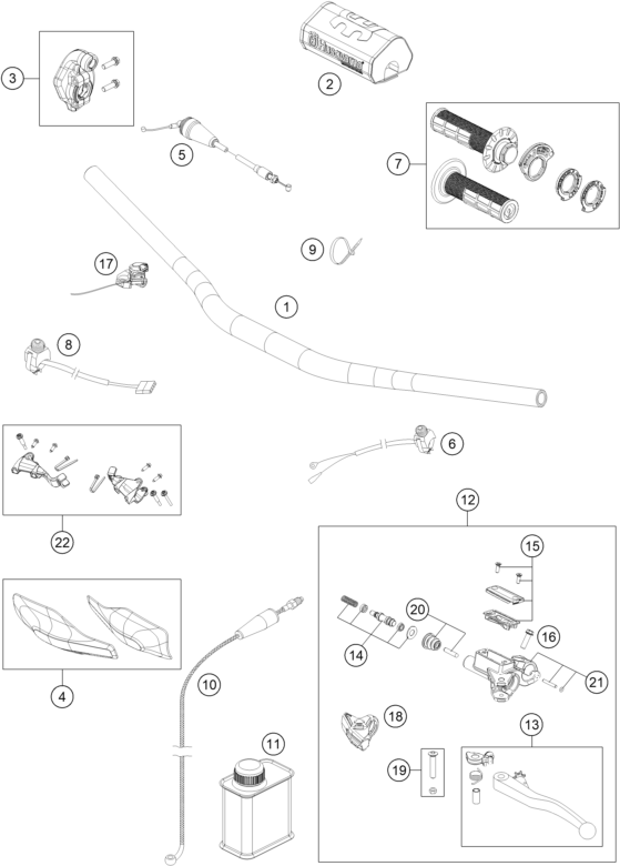 Explosionsgrafik LENKER, ARMATUREN
