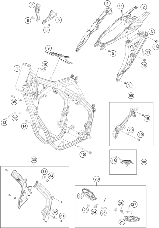 Explosionsgrafik RAHMEN