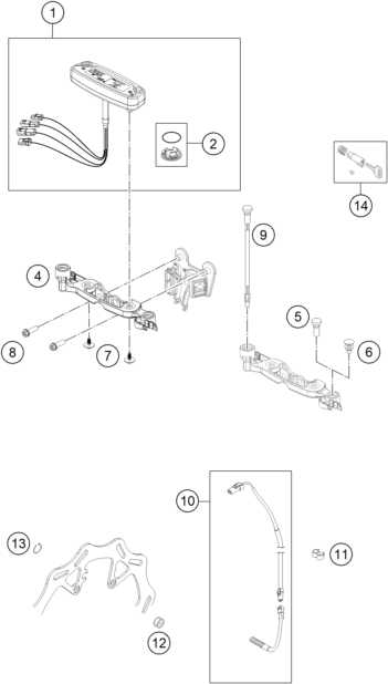 Explosionsgrafik INSTRUMENTE / SCHLOSSSYSTEM