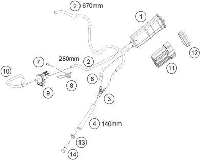 Explosionsgrafik AKTIVKOHLEFILTER