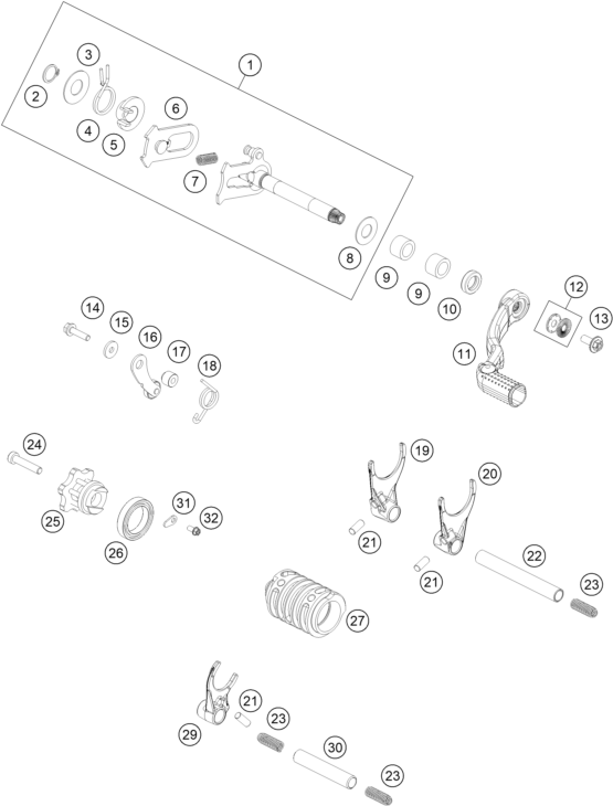 Explosionsgrafik SCHALTUNG