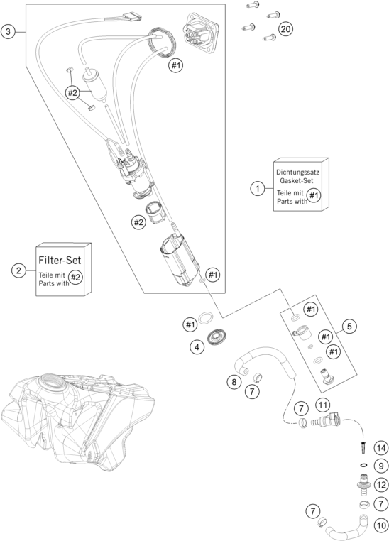 Explosionsgrafik KRAFTSTOFFPUMPE