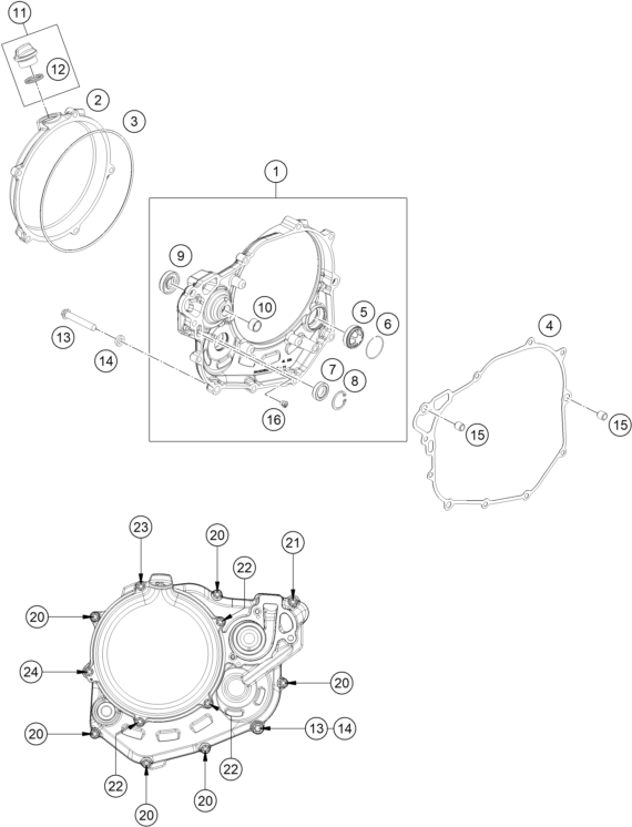 Explosionsgrafik KUPPLUNGSDECKEL