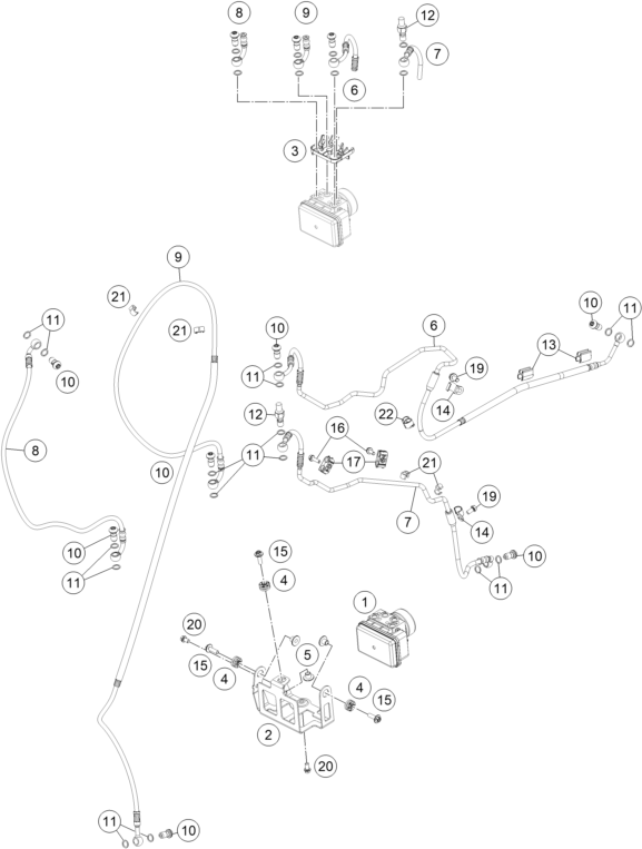 Explosionsgrafik ABS