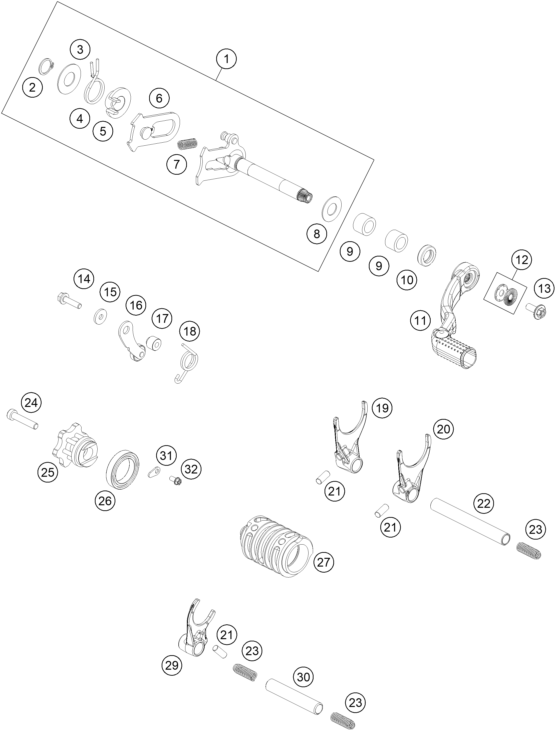 Explosionsgrafik SCHALTUNG
