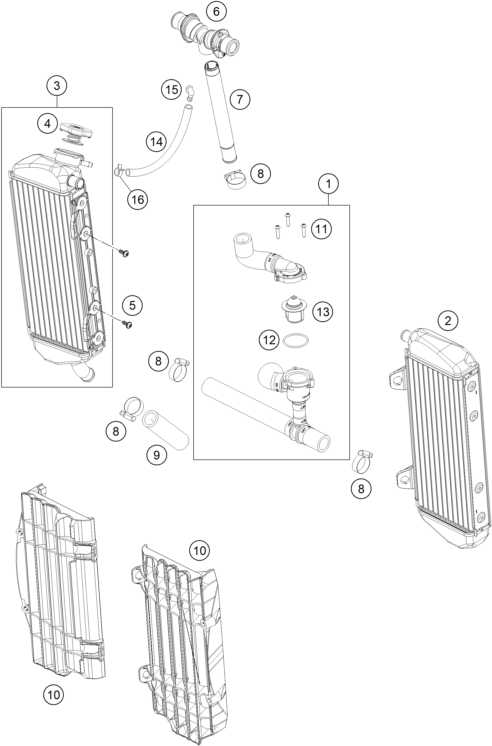 Explosionsgrafik KÜHLSYSTEM