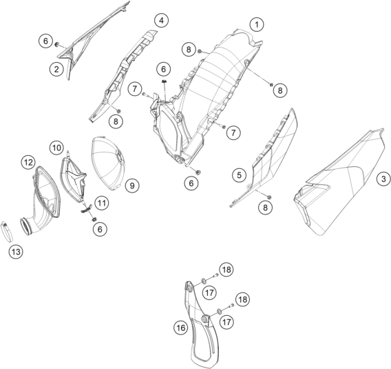 Explosionsgrafik LUFTFILTER