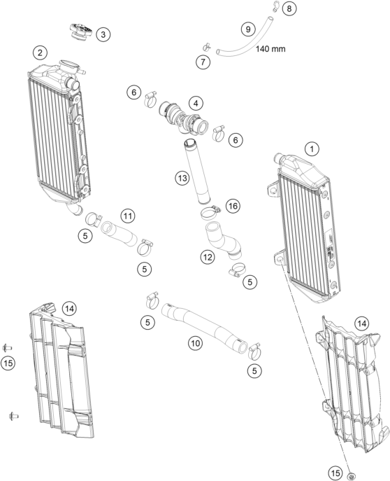 Explosionsgrafik KÜHLSYSTEM