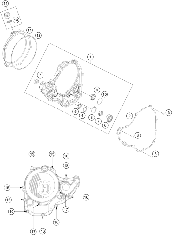 Explosionsgrafik KUPPLUNGSDECKEL