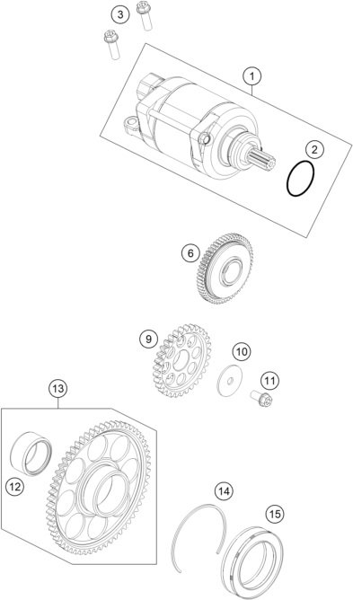 Explosionsgrafik ELEKTROSTARTER