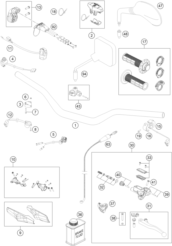 Explosionsgrafik LENKER, ARMATUREN