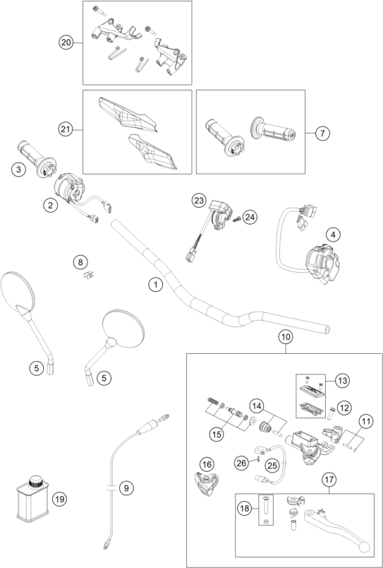 Explosionsgrafik LENKER, ARMATUREN