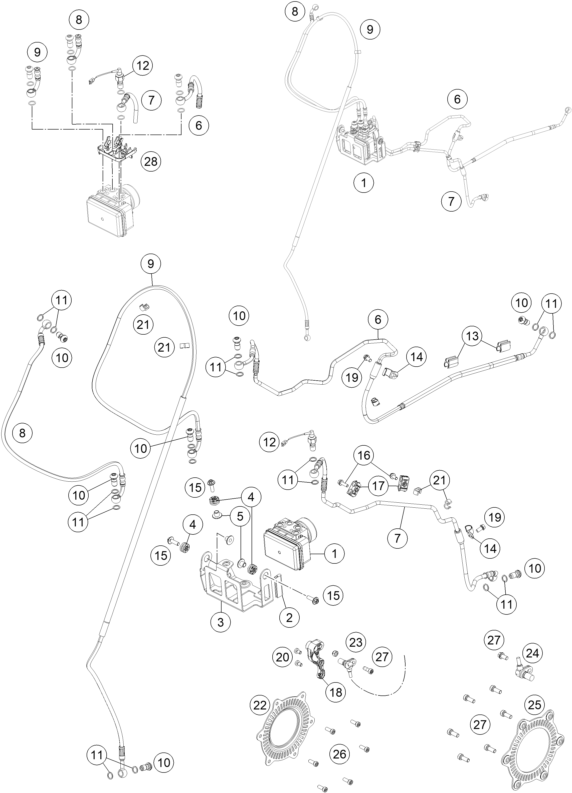 Explosionsgrafik ABS