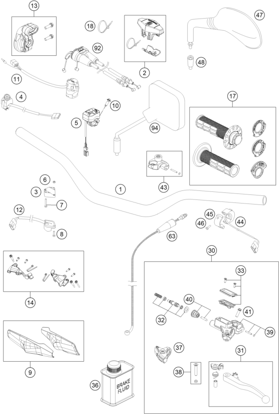 Explosionsgrafik LENKER, ARMATUREN
