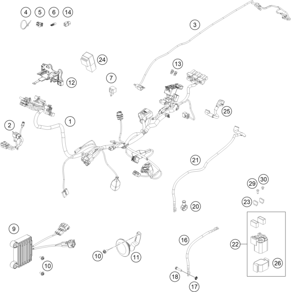Explosionsgrafik KABELSTRANG
