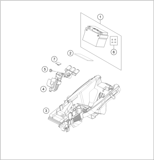 Explosionsgrafik BATTERIE