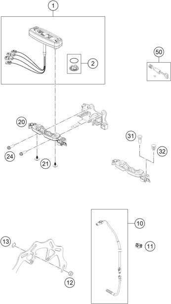 Explosionsgrafik INSTRUMENTE / SCHLOSSSYSTEM