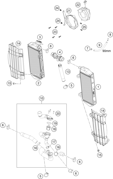 Explosionsgrafik KÜHLSYSTEM