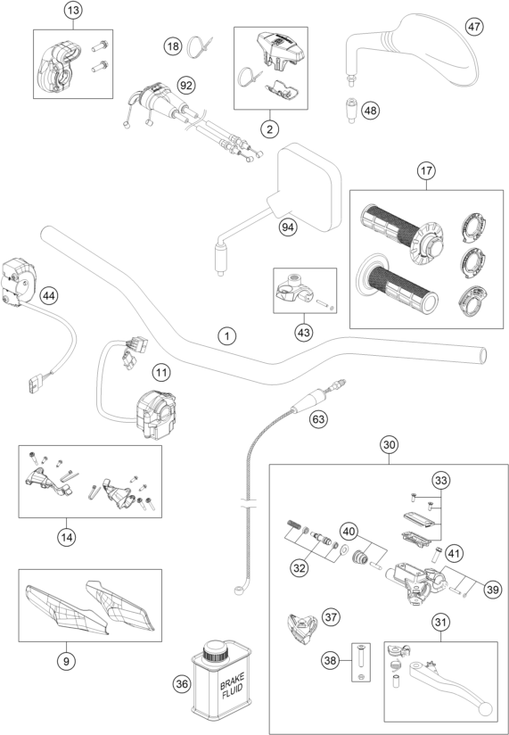 Explosionsgrafik LENKER, ARMATUREN