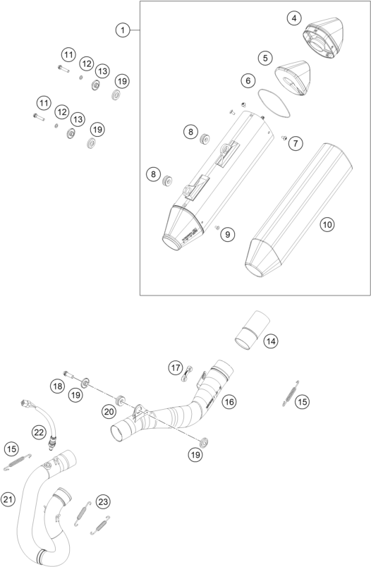 Explosionsgrafik AUSPUFFANLAGE