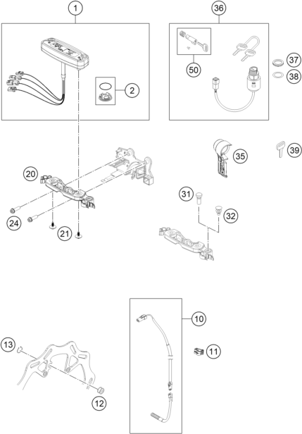 Explosionsgrafik INSTRUMENTE / SCHLOSSSYSTEM