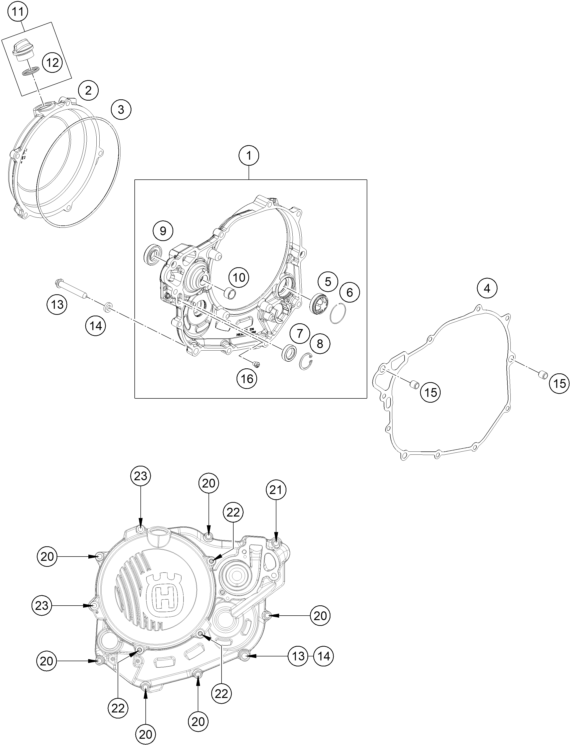 Explosionsgrafik KUPPLUNGSDECKEL