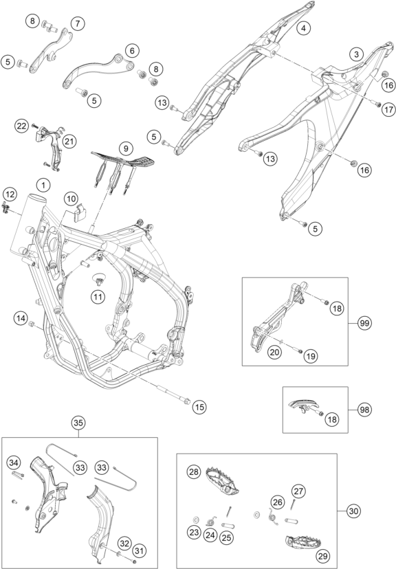 Explosionsgrafik RAHMEN