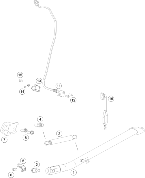 Explosionsgrafik SEITEN- / MITTELSTÄNDER