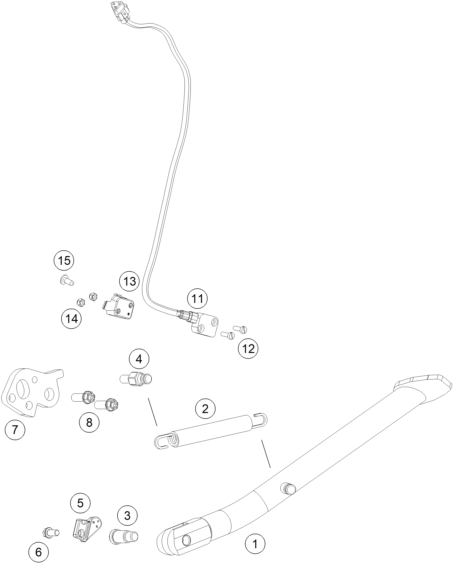 Explosionsgrafik SEITEN- / MITTELSTÄNDER