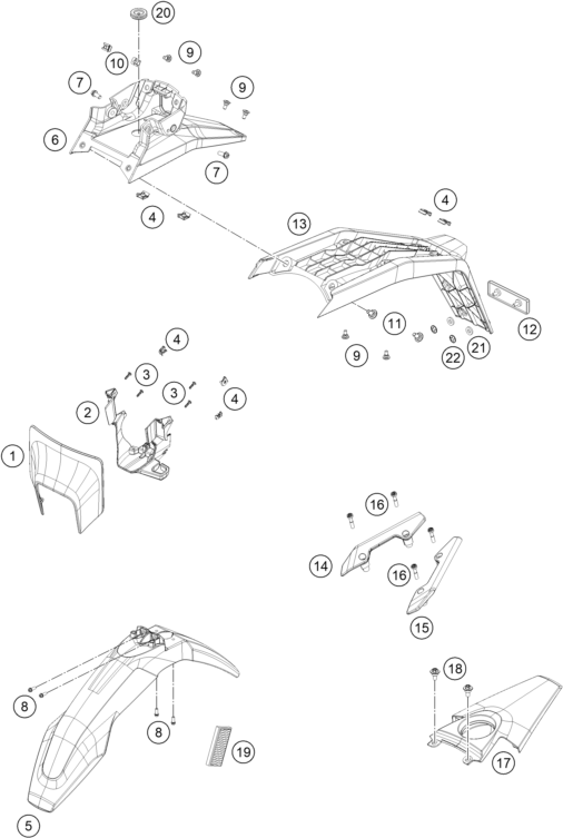 Explosionsgrafik MASKE, KOTFLÜGEL