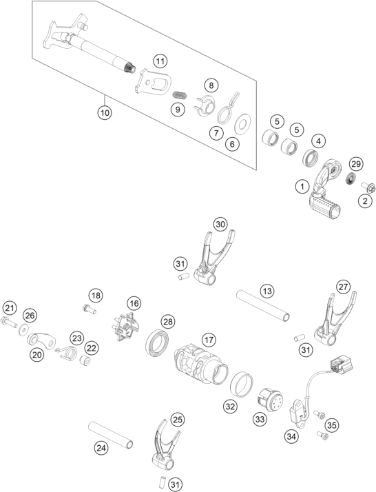 Explosionsgrafik SCHALTUNG