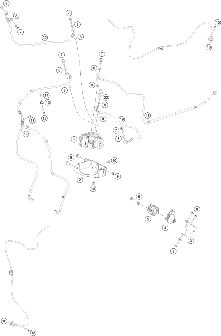 Explosionsgrafik ABS