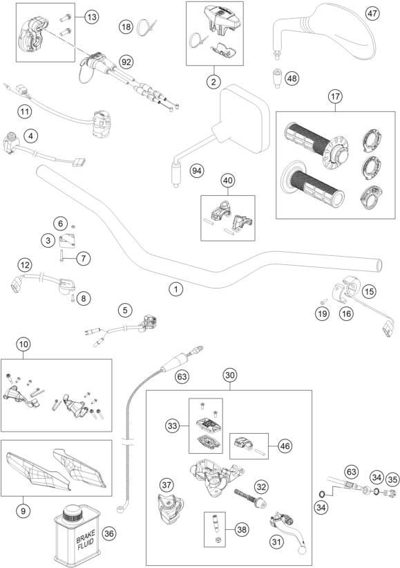 Explosionsgrafik LENKER, ARMATUREN