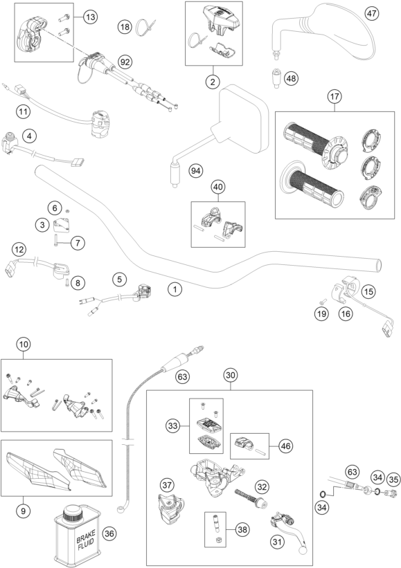 Explosionsgrafik LENKER, ARMATUREN
