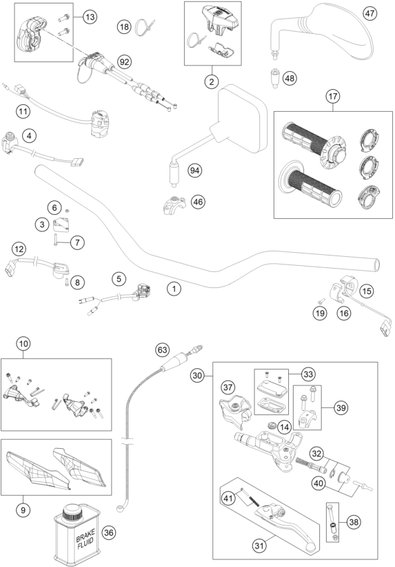 Explosionsgrafik LENKER, ARMATUREN