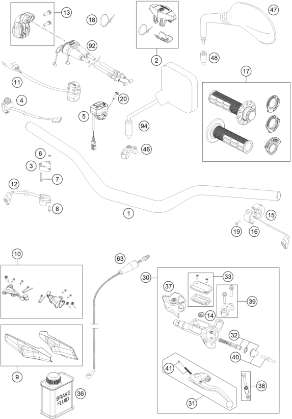Explosionsgrafik LENKER, ARMATUREN