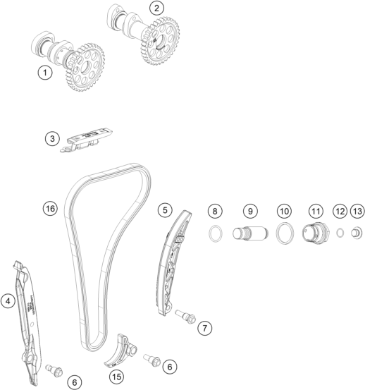Explosionsgrafik STEUERTRIEB